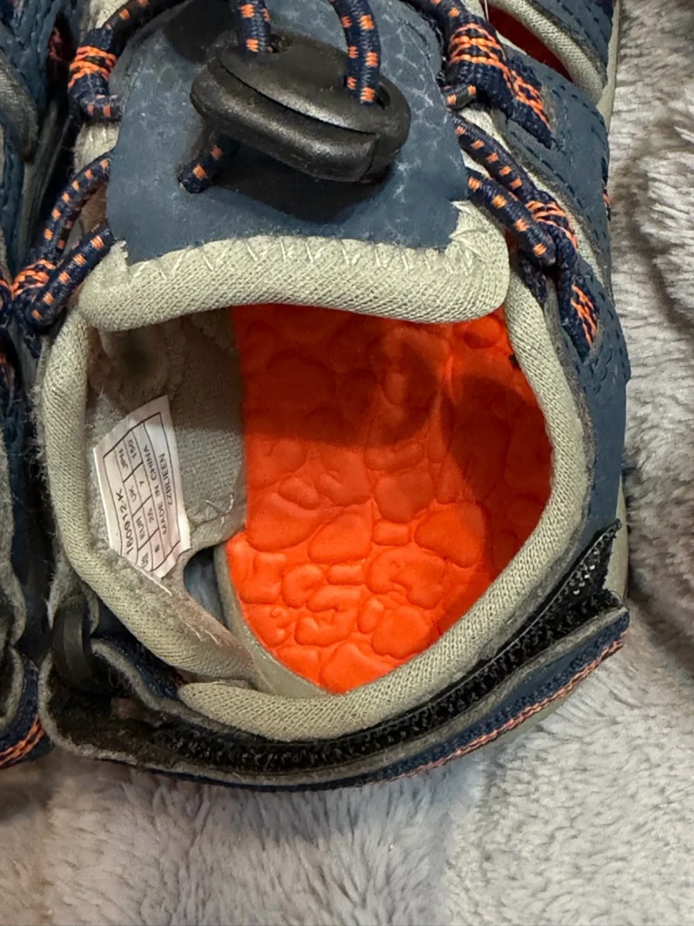 Children's Navy and Orange Closed-Toe Active Sandals size 8